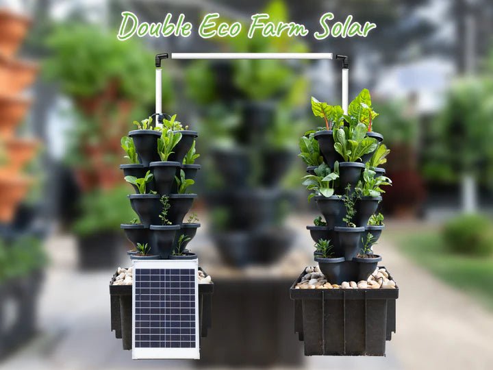 Double Solar Eco Farm 5 Tier Extra Large 47.5cm Planters - Wattle & Wick