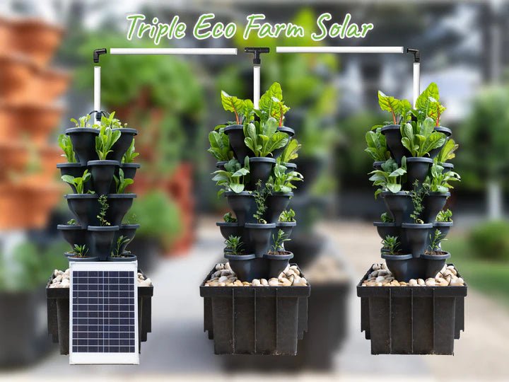 Triple Solar Eco Farm 5 Tier Extra Large 47.5cm Planters - Wattle & Wick