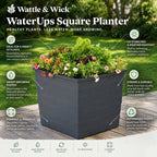 WaterUps Square Planter - Wattle & Wick